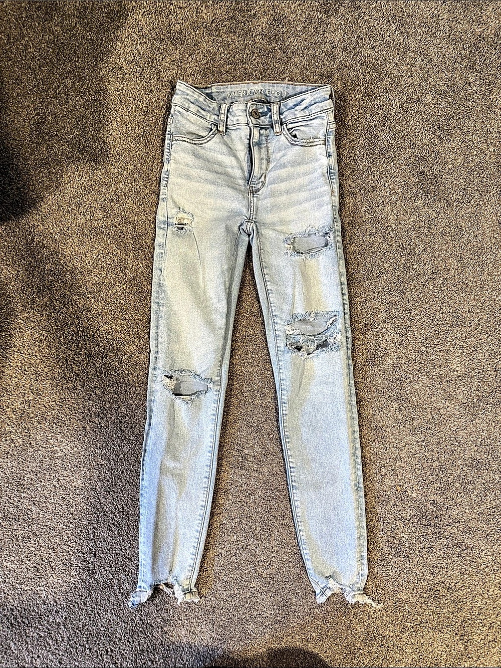 American Eagle High-Rise Jegging Skinny Jeans Blue Waist 00
